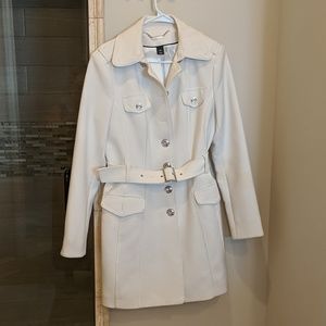 WHBM classic white Trench coat Medium